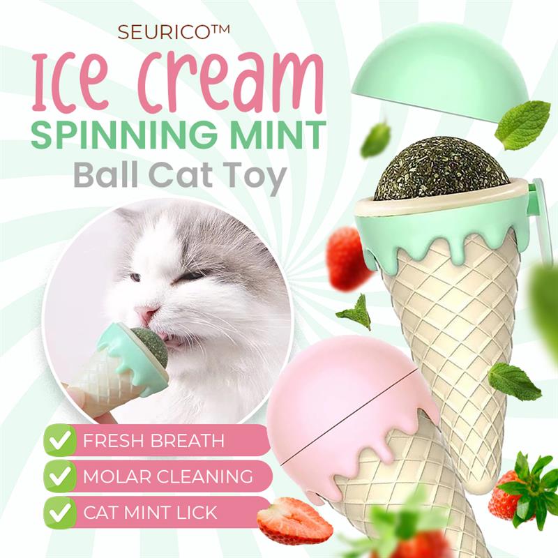 Seurico™ Ice cream spinning mint ball cat toy