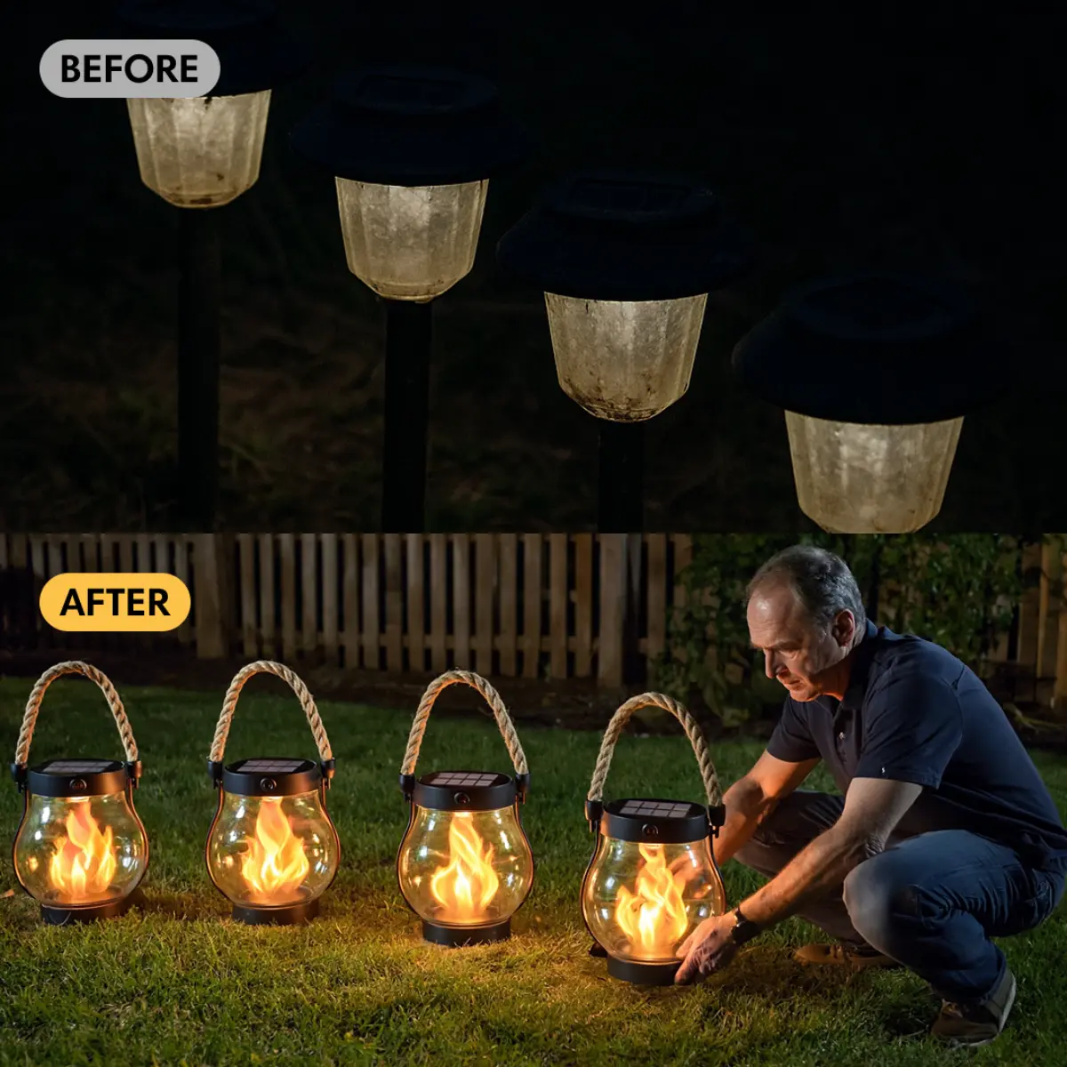 2025 New Solar-Powered Hanging Outdoor Light