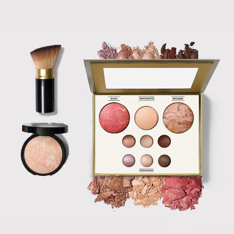 Final 3 Hours: 60% OFF🔥Balance & Glow Starter Kit -  Foundation, Full Face Palette & Brush
