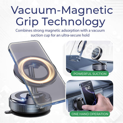 360° Vacuum-Magnetic Phone Stand | Foldable & Ultra-Grip