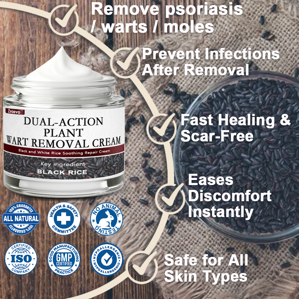 Black Rice Skin Repair Essence Cream 👨‍⚕️ FDA Certified (Removes warts and skin growths, improves keratin buildup and seborrheic dermatitis, follicular keratosis, age spots, and bruising)