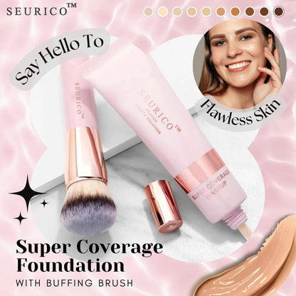 Seurico™ Super Coverage Foundation with Buffing Brush✨