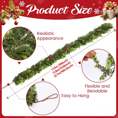 Christmas Wreath with Free LED Light Strip