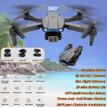 ✈2024 New Professional Drone | 8K Camera | 5G | 3-Axis Gimbal | 360° Obstacle Avoidance Technology