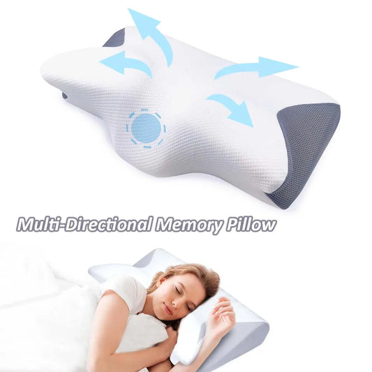Memory Foam Neck Support Pillow for a Good Night's Sleep