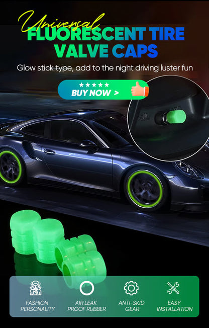 FLUORESCENT TIRE  VALVEC CAPS