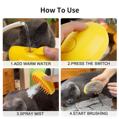 Seurico™ Patented Exclusive Rechargeable Steam Pet Brush